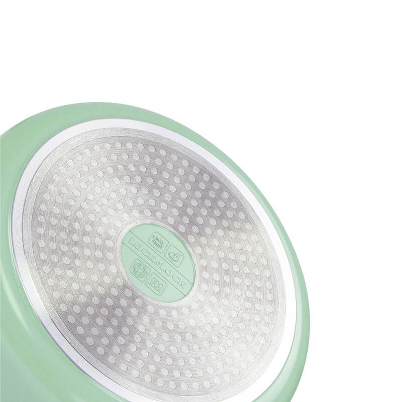 Nồi Nhôm Chống Dính Nắp Thủy Tinh - 2 Size (24Cm và 26Cm) - Màu Mint -  CCA202,CCA203 - LocknLock, , large image number null